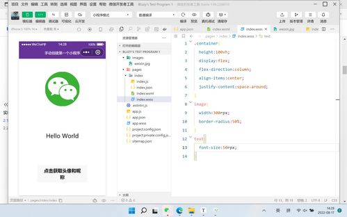 移動(dòng)軟件開(kāi)發(fā)實(shí)驗(yàn)報(bào)告 第一個(gè)微信小程序